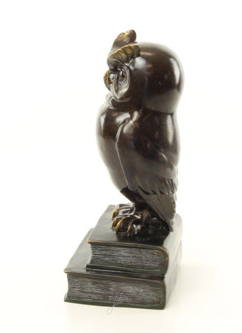 BA01 :Beau bronze d'un Hibou 