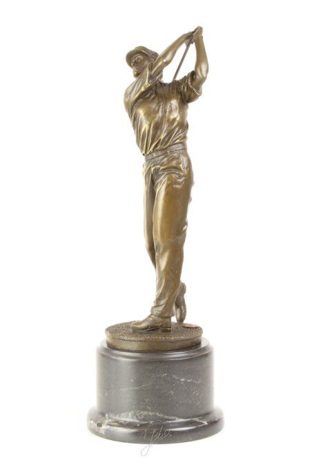 BD17.Bronze sur marbre d'un Golfeur