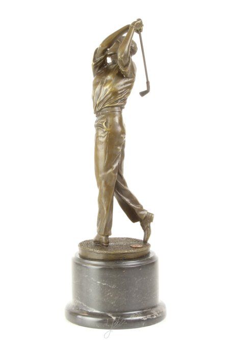 BD17.Bronze sur marbre d'un Golfeur