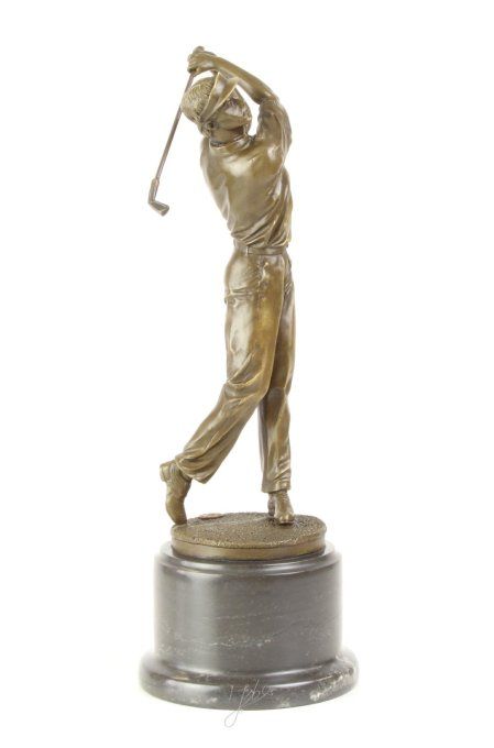 BD17.Bronze sur marbre d'un Golfeur