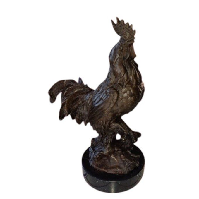 BA34.Bronze sur marbre d'un Coq