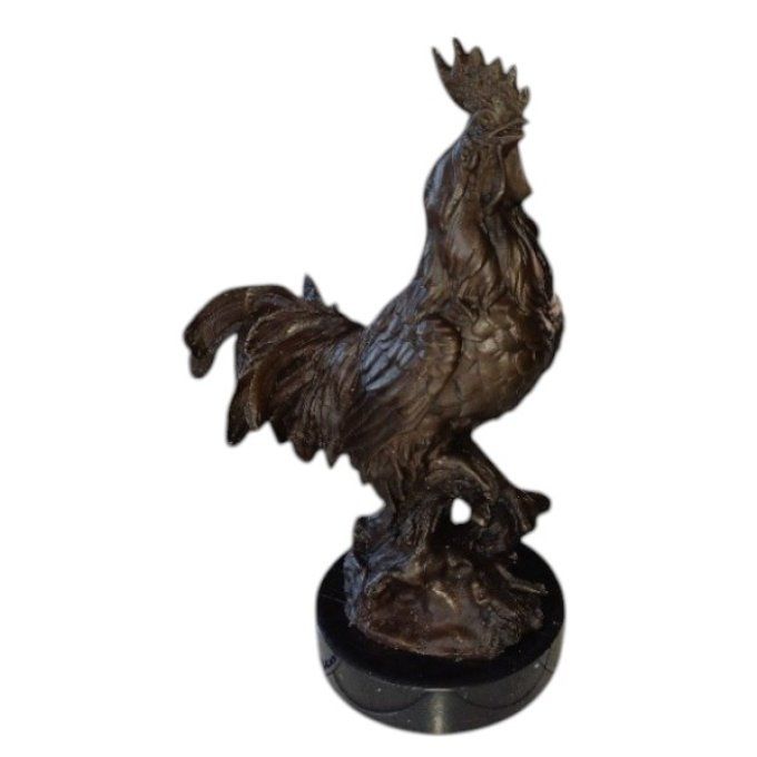 BA34.Bronze sur marbre d'un Coq