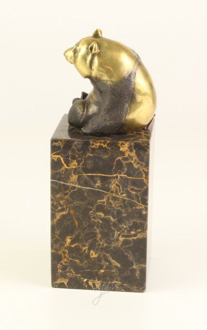 BA23.Bronze sur marbre d'un Panda