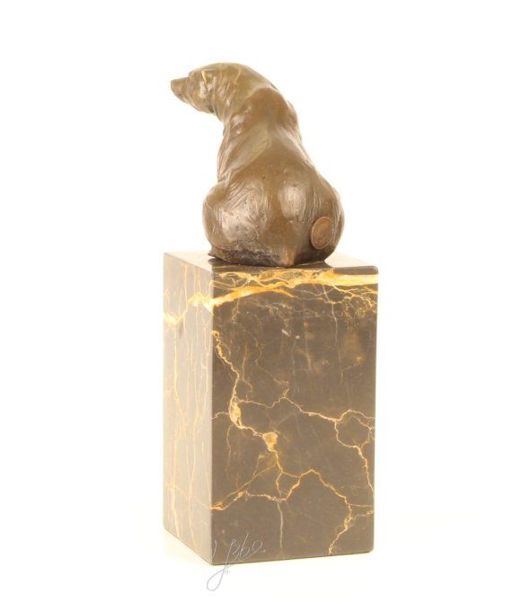 BA08. Bronze sur marbre d'un ours polair