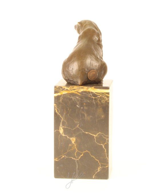 BA08. Bronze sur marbre d'un ours polair