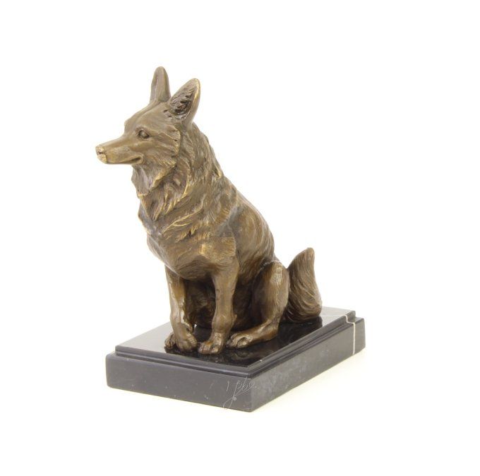 BA12. Bronze sur marbre d'un renard