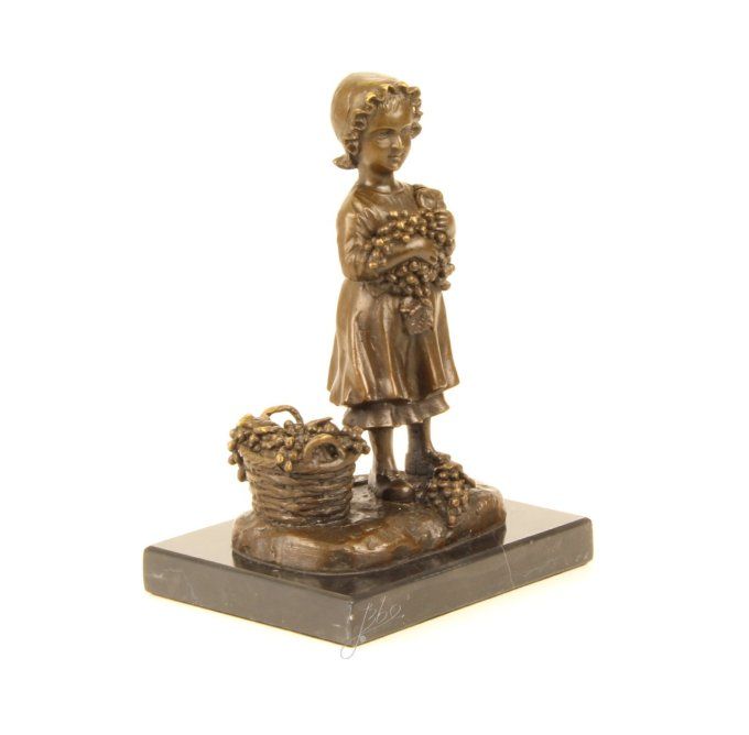 BD09. Bronze sur marbre "fille à la ceuillette"