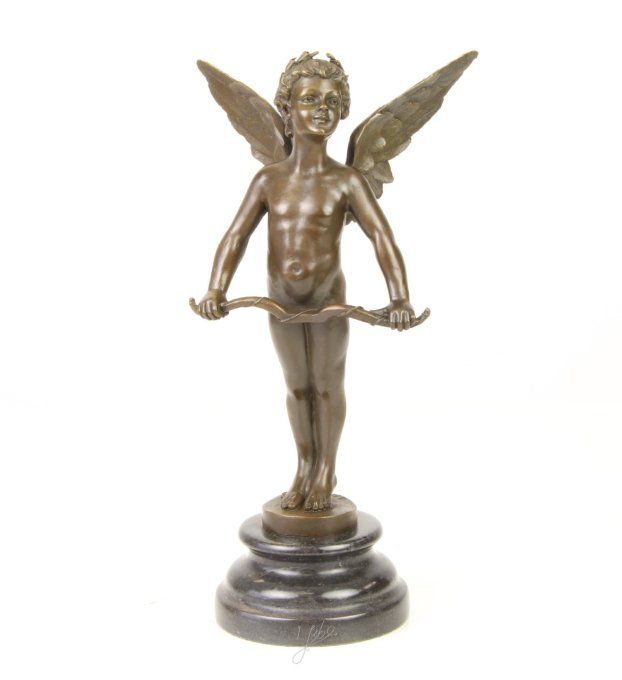 BD34.Bronze sur marbre de Cupidon