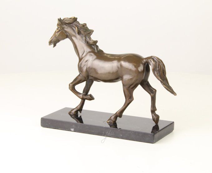 BA21.Bronze sur marbre Cheval Pur sang