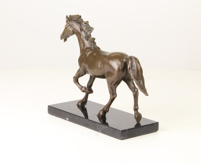 BA21.Bronze sur marbre Cheval Pur sang