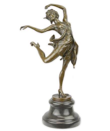 BC07. Bronze sur marbre d'une danseuse