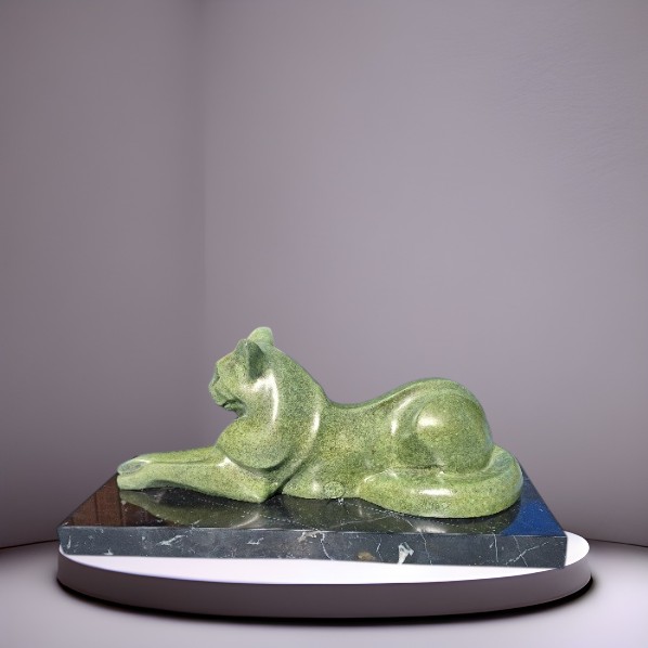BA36. Bronze sur marbre d'un Chat